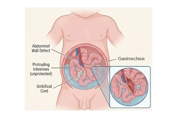 A newborn baby in hospital care with an intravenous line
